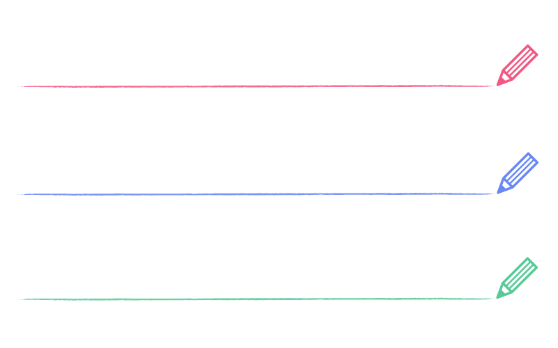 鉛筆とかすれ線の罫線イラスト 無料の線 ライン素材 飾り罫線