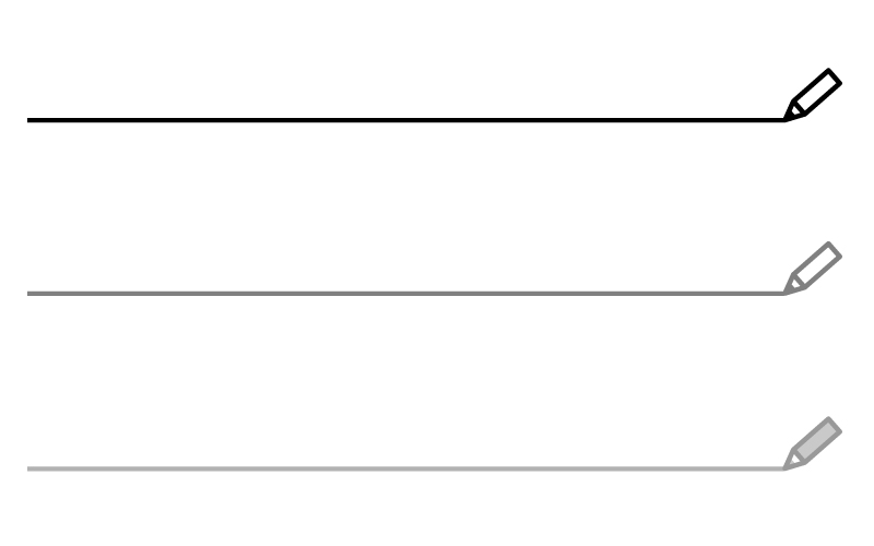 モノトーンの色鉛筆の罫線イラスト