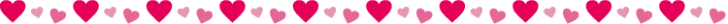 ラブリーなハートの罫線イラスト