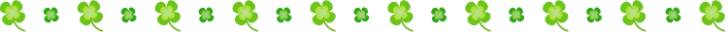 四つ葉のクローバーの罫線イラスト