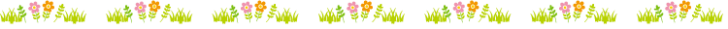 カラフルな小花の罫線イラスト
