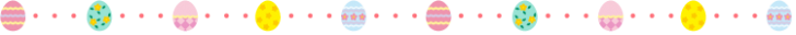 イースターエッグと点線の罫線イラスト