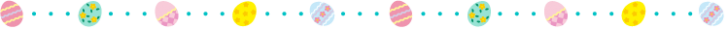 イースターエッグと点線の罫線イラスト02