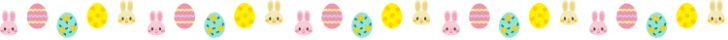 イースターエッグとラビットの罫線イラスト02