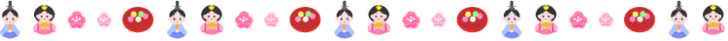 ひな祭りの罫線イラスト02