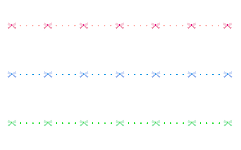 リボンと点線の罫線イラスト 無料の線 ライン素材 飾り罫線イラスト Com