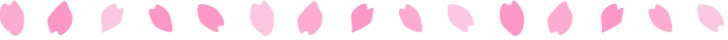 桜の花びらの罫線イラスト