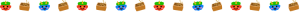 豆と鬼の節分の罫線イラスト