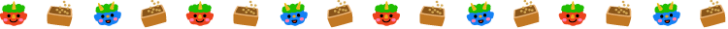 豆と鬼の節分の罫線イラスト