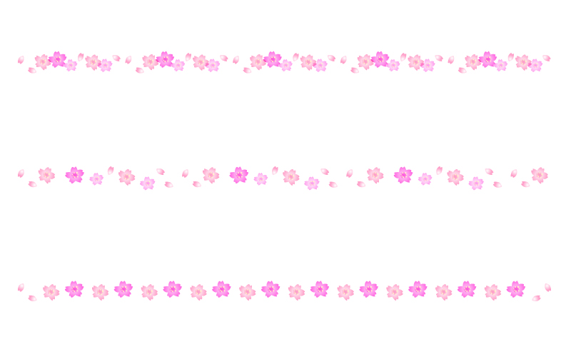 桜の罫線イラスト03