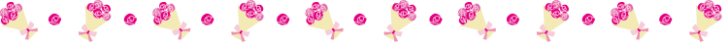 バラ（薔薇）の花束の罫線イラスト