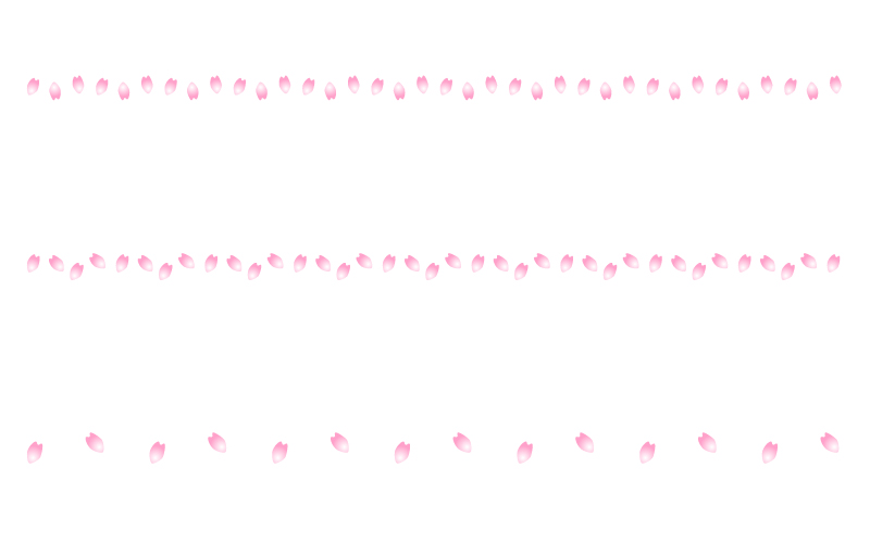 桜の花びらの罫線イラスト03