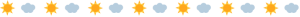 晴れと雲の天気の罫線イラスト