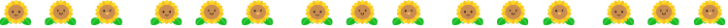かわいいスマイルのひまわりの罫線イラスト
